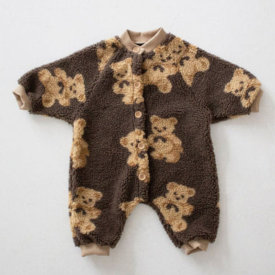 Abrigo Infantil de Lana Merino con Diseño de Osito y Cordero - Image 10