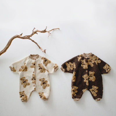 Abrigo Infantil de Lana Merino con Diseño de Osito y Cordero - Image 4