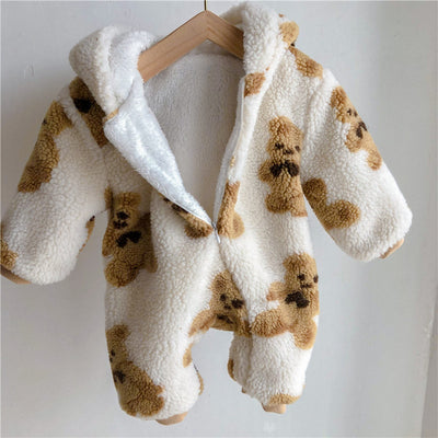 Pijama Térmico para Bebé - Mameluco Acolchado con Ositos, Perfecto para Invierno - Image 9