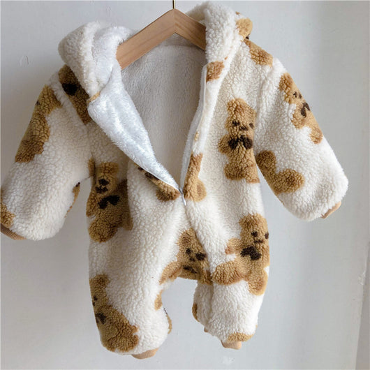 Pijama Térmico para Bebé - Mameluco Acolchado con Ositos, Perfecto para Invierno - Image 9
