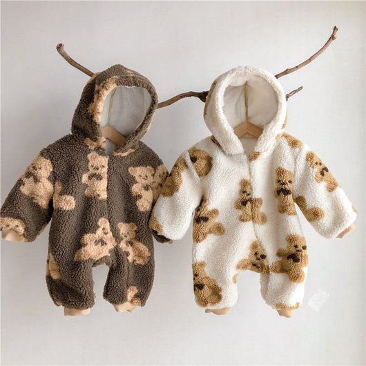Pijama Térmico para Bebé - Mameluco Acolchado con Ositos, Perfecto para Invierno - Image 8