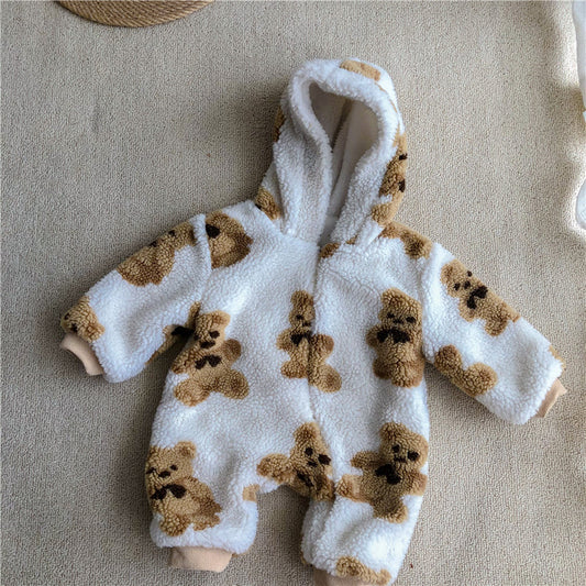 Pijama Térmico para Bebé - Mameluco Acolchado con Ositos, Perfecto para Invierno - Image 2