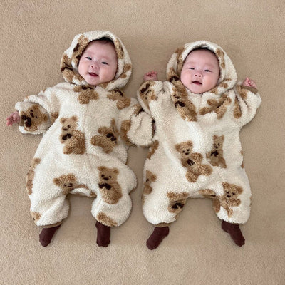Pijama Térmico para Bebé - Mameluco Acolchado con Ositos, Perfecto para Invierno - Image 4