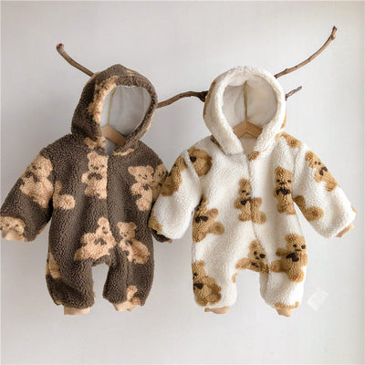 Pijama Térmico para Bebé - Mameluco Acolchado con Ositos, Perfecto para Invierno - Image 5