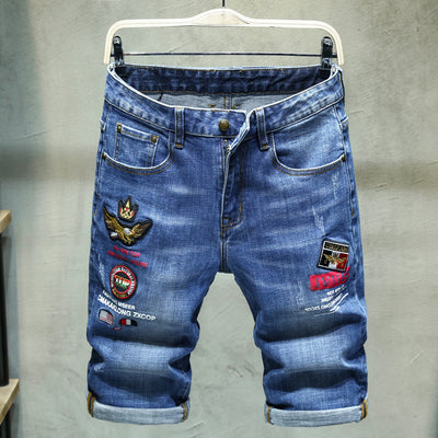 Shorts de Mezclilla con Bordado - Estilo Urbano Asiático - Image 12