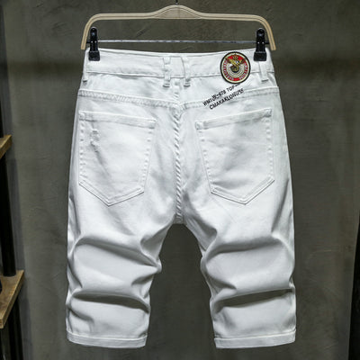 Shorts de Mezclilla con Bordado - Estilo Urbano Asiático - Image 4
