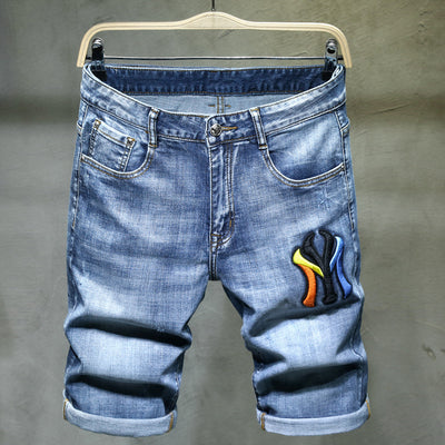 Shorts de Mezclilla con Bordado - Estilo Urbano Asiático - Image 10