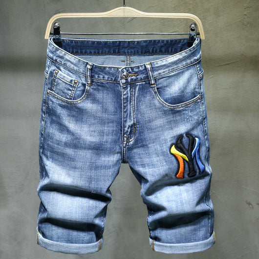 Shorts de Mezclilla con Bordado - Estilo Urbano Asiático - Image 10