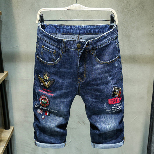 Shorts de Mezclilla con Bordado - Estilo Urbano Asiático - Image 6