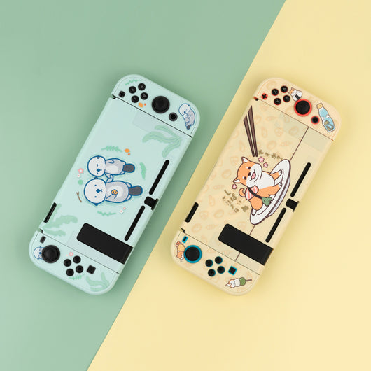 Funda Protectora de Nutria Marina para Control Nintendo Switch Lite - Carcasa Rígida PC con Agarre