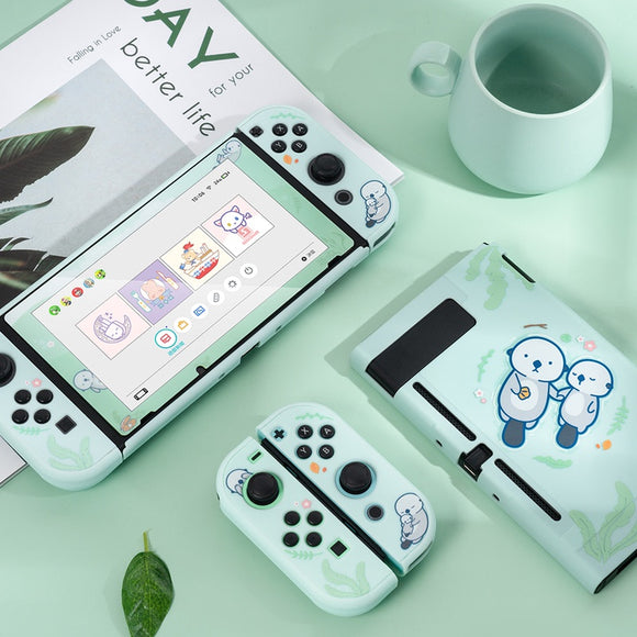 Funda Protectora de Nutria Marina para Control Nintendo Switch Lite - Carcasa Rígida PC con Agarre