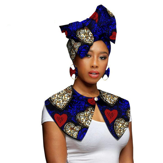 Bufanda Africana Batik Algodón con Aretes Exagerados - Conjunto Étnico - Image 13