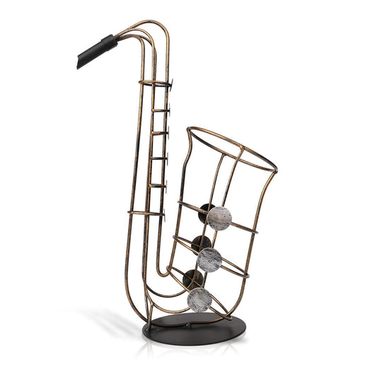 Soporte para Botellas de Vino Saxofonista - Decoración Metálica Artística - Image 2