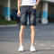 Pantalones Cortos Denim Rotos Hombre Talla Grande Cinco Puntos