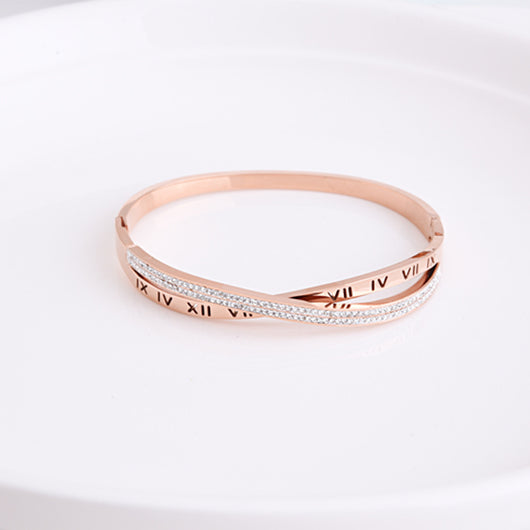 Pulsera de Diamantes con Palabras Romanas para Mujer - Image 7