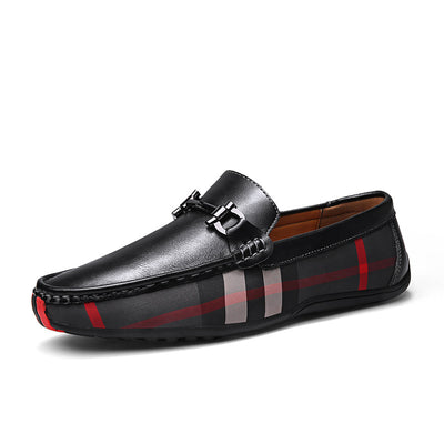 Zapatos Casuales de Cuero Blanco Transpirables para Hombre Talla Grande - Image 7