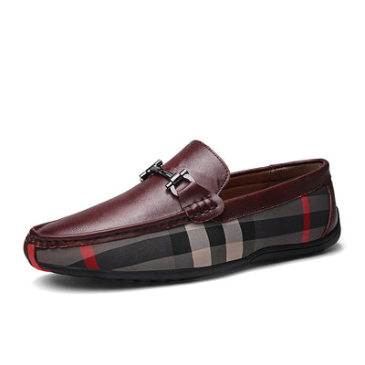 Zapatos Casuales de Cuero Blanco Transpirables para Hombre Talla Grande - Image 3
