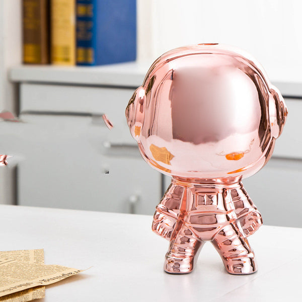 Adorno Astronauta de Cerámica Luxury Nordic para Sala de Estar
