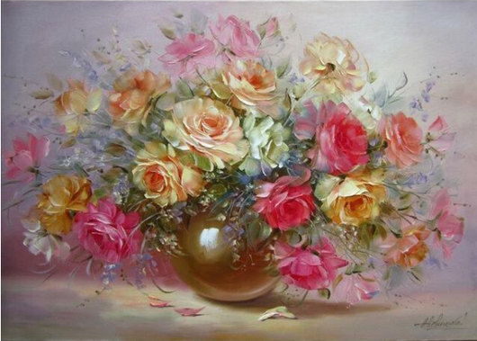 Kit de Pintura Digital DIY Flores Hermosas - Decoración para el Hogar