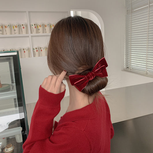 Pasador Enrollador de Cabello con Lazo de Malla - Moño Perezoso - Image 7