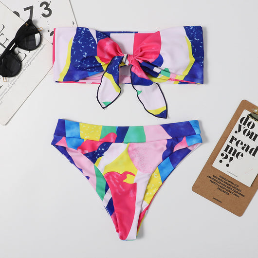 Traje de Baño Bikini Estampado Split para Mujer - Image 10