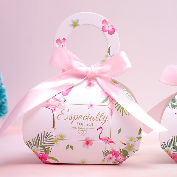 Caja de Dulces Portátil Creativa para Bodas - Bolsa de Regalo Elegante