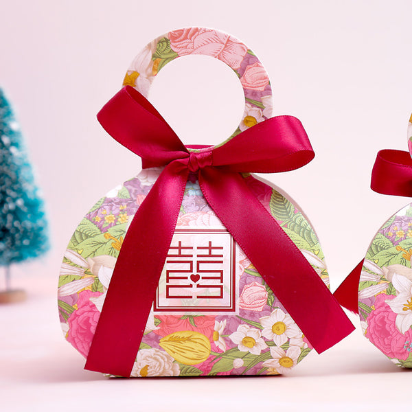 Caja de Dulces Portátil Creativa para Bodas - Bolsa de Regalo Elegante