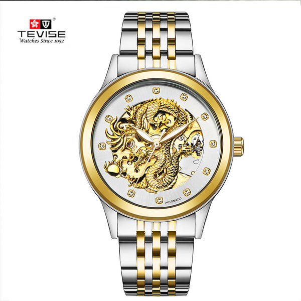 Reloj Automático Tevise para Hombre - Diseño Deportivo Resistente al Agua con Esfera Luminosa