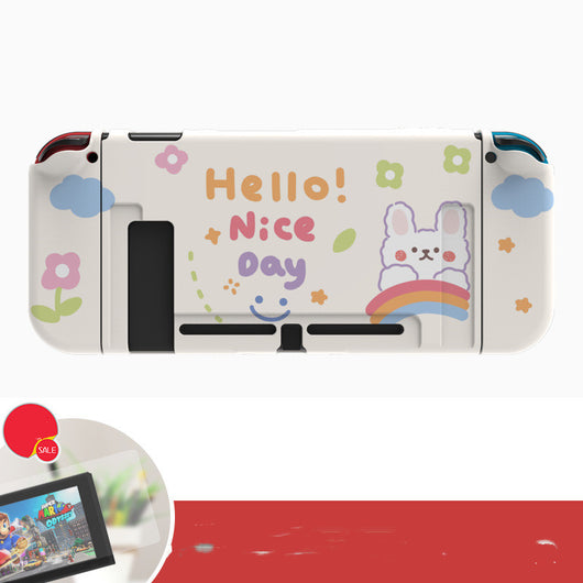 Funda Protectora Nintendo Switch Lite - Diseño Shiba Inu y Conejo Kawaii - Image 5