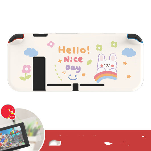 Funda Protectora Nintendo Switch Lite - Diseño Shiba Inu y Conejo Kawaii - Image 16