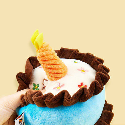 Juguete de Pastel de Cumpleaños para Gatos con Sonido y Hierba Gatera Resistente