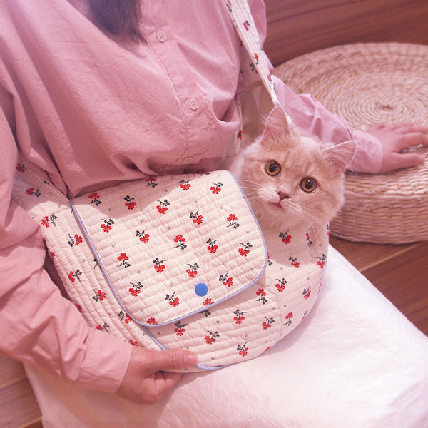 Bolsa Mensajera Estampada para Mascotas - Transporte Cómodo y Seguro