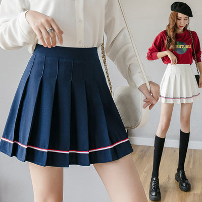 Falda Tableada Cintura Alta para Otoño e Invierno - Falda Corta Escolar Protegida del Viento - Image 10