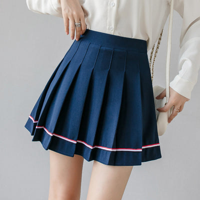 Falda Tableada Cintura Alta para Otoño e Invierno - Falda Corta Escolar Protegida del Viento - Image 12