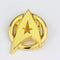 Star Trek First Captain's Badge, Brooch, Gilded Badge