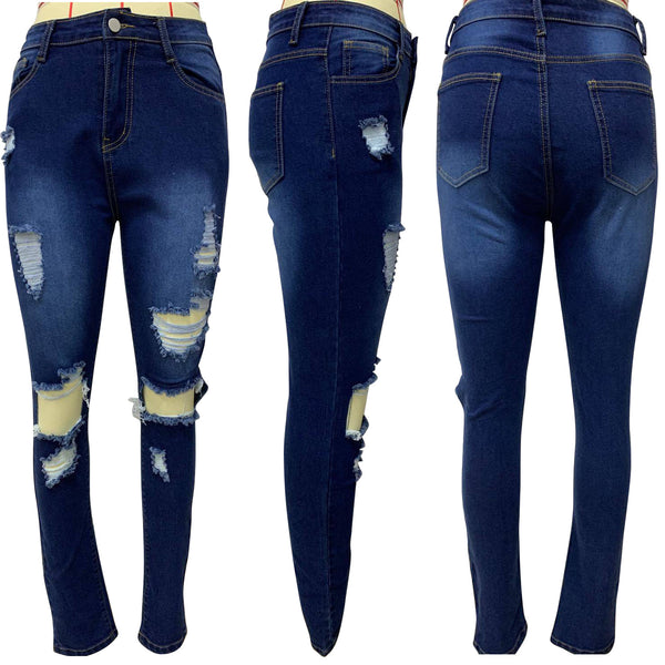 Pantalones Rotos con Flecos Trendy