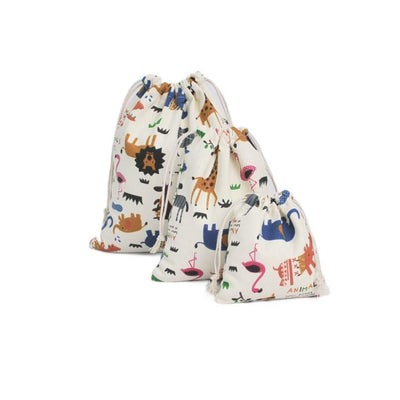 Bolsa de Almacenamiento con Cordón Estampado Zoo - Ideal para Regalos de Té - Image 3
