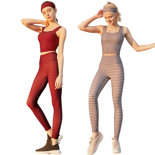 Conjunto de Yoga Estilo Británico Nude - Traje Deportivo sin Transparencias