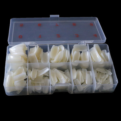 Kit de 500 Piezas de Uñas Postizas - Francés Natural y Transparente - Image 4