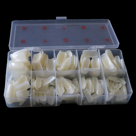 Kit de 500 Piezas de Uñas Postizas - Francés Natural y Transparente - Image 4