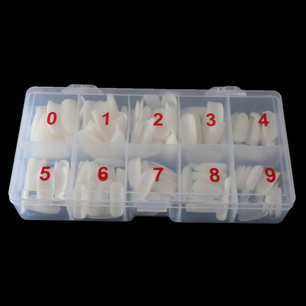 Kit de 500 Piezas de Uñas Postizas - Francés Natural y Transparente