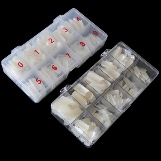 Kit de 500 Piezas de Uñas Postizas - Francés Natural y Transparente - Image 5