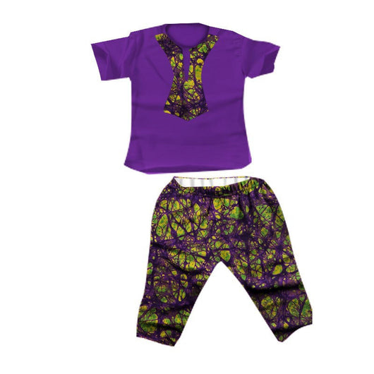 Traje Infantil Africano en Algodón con Estampado Batik - Image 25