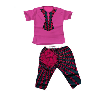 Traje Infantil Africano en Algodón con Estampado Batik - Image 27