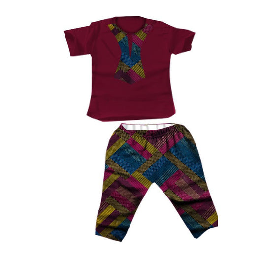 Traje Infantil Africano en Algodón con Estampado Batik - Image 32