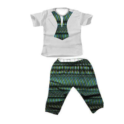 Traje Infantil Africano en Algodón con Estampado Batik - Image 28