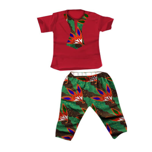 Traje Infantil Africano en Algodón con Estampado Batik - Image 30