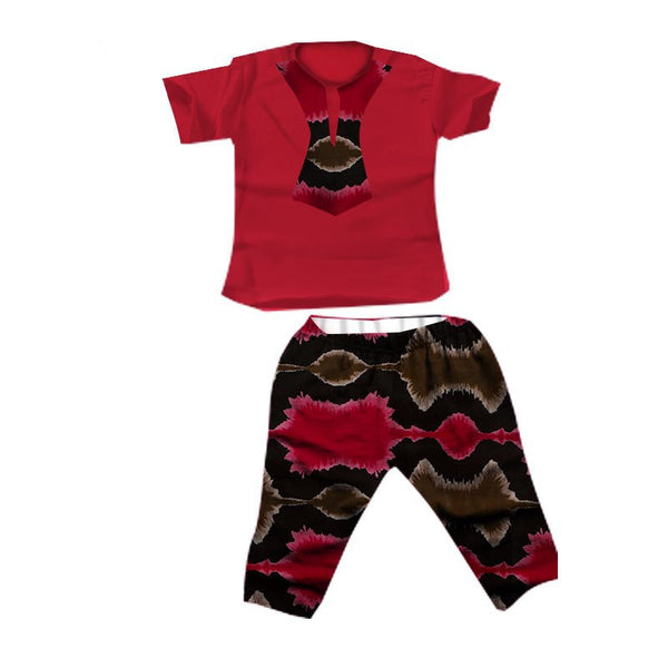 Traje Infantil Africano en Algodón con Estampado Batik