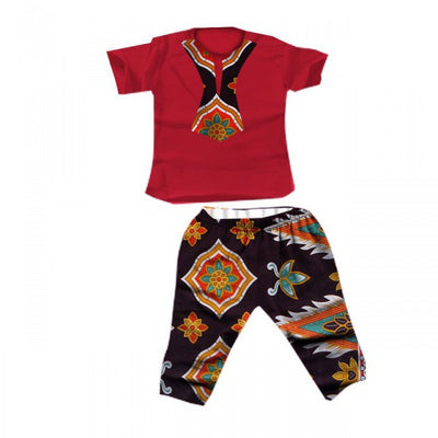 Traje Infantil Africano en Algodón con Estampado Batik - Image 10