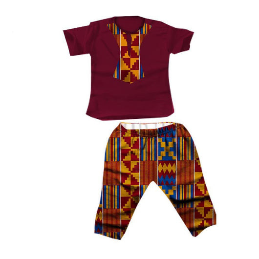 Traje Infantil Africano en Algodón con Estampado Batik - Image 3